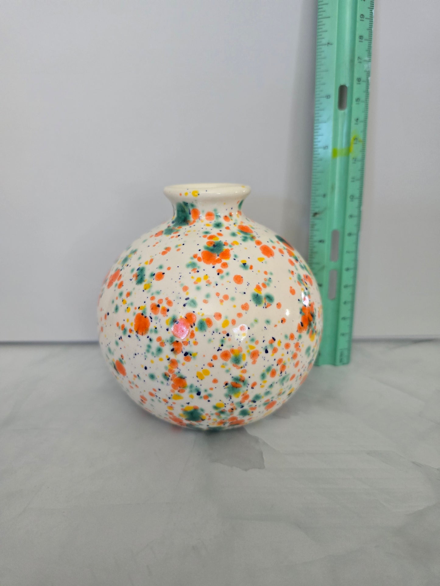 Handcrafted Multicolor Ceramic Bud Vase